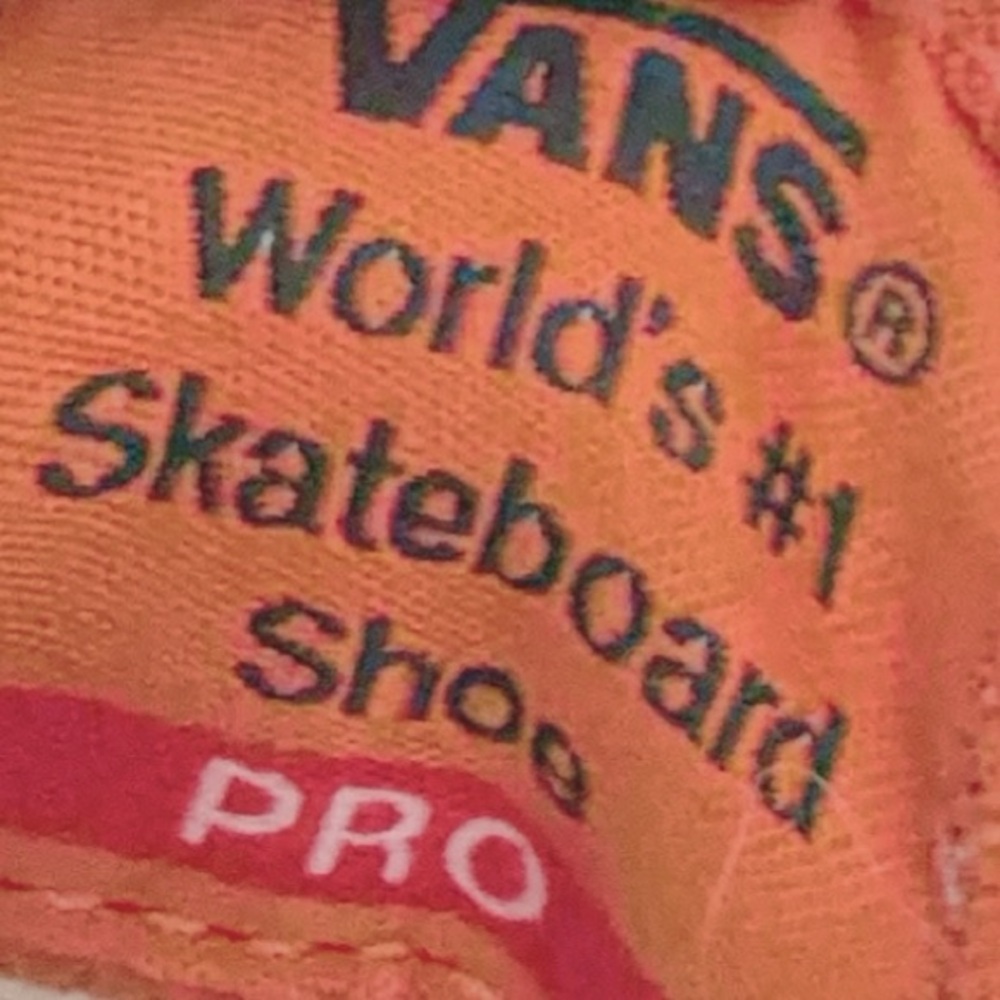 Vans Men's Pro Cush Vibrant Orange and Black Sneakers Sz 8.5 - Picture 6 of 6